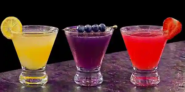 Colorful signature martinis at Mito Hibachi & Sushi